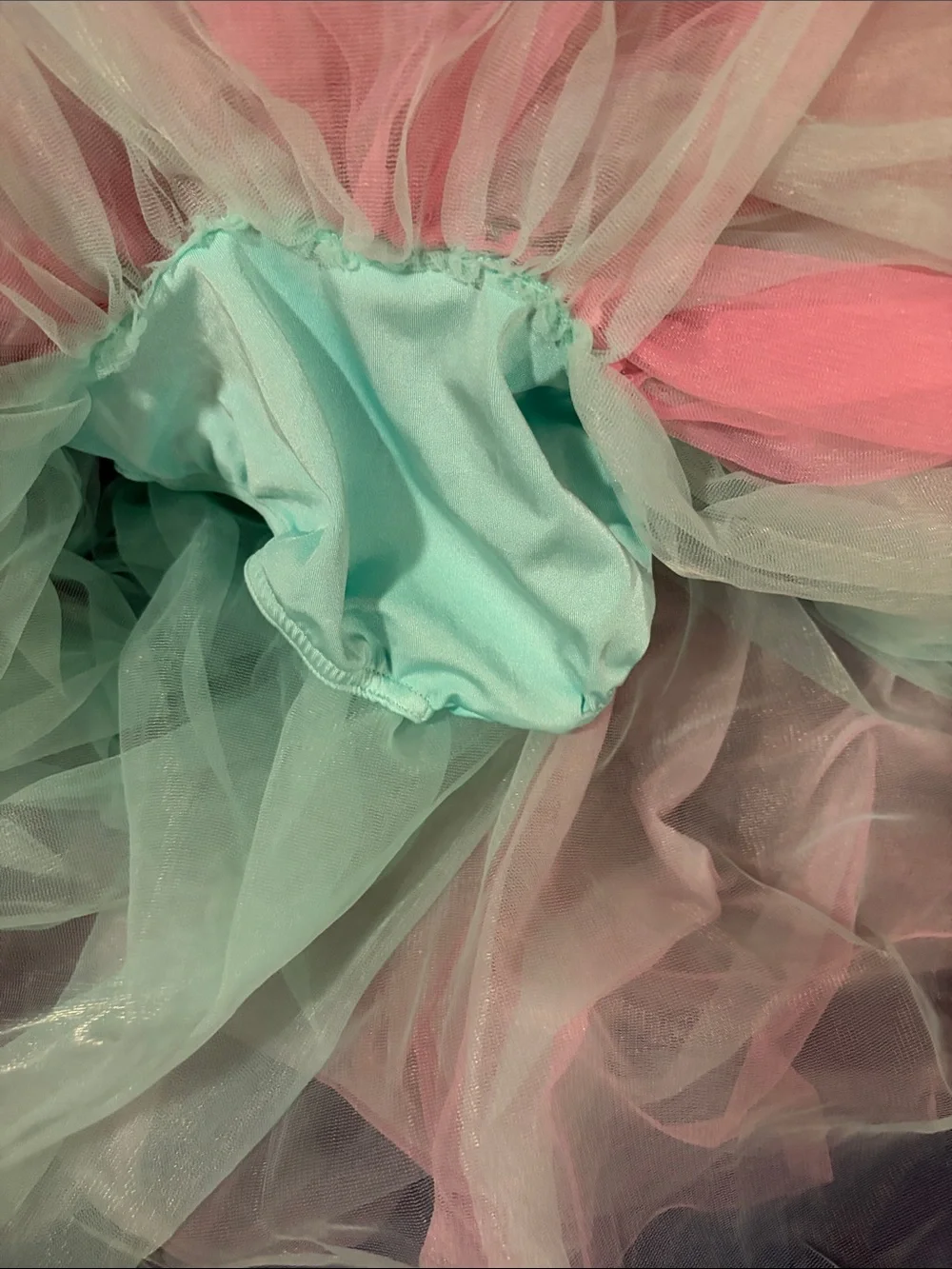 Mint & Pink Floral Tulle Dance Costume Dress - Kids